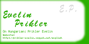 evelin prikler business card